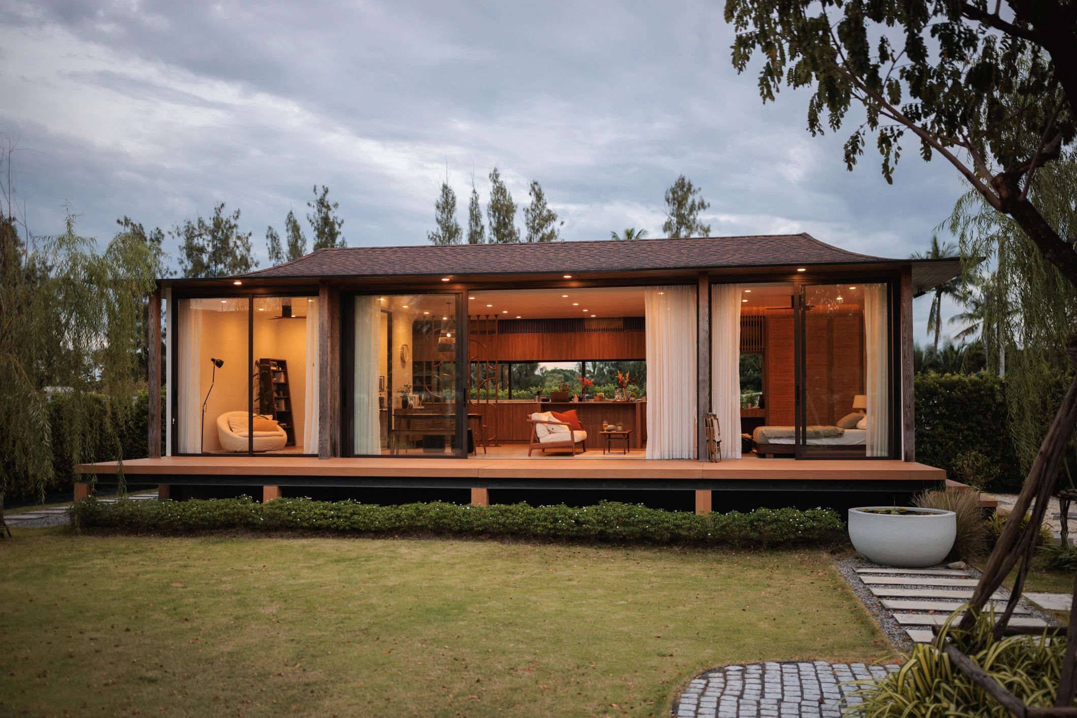 Modern building exterior representing finished modular outcomes